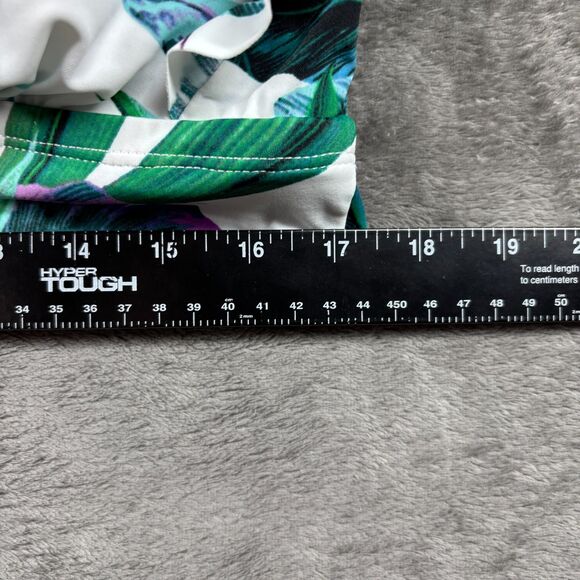 Torrid Wireless Ruffle Sleeve Bikini Top Green Susie Tropical Size 2 18-20 G283 - Picture 6 of 9